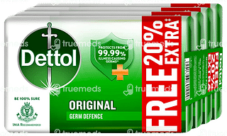 Dettol Original 125gm Pack Of 3 Soaps With Extra 20% Free