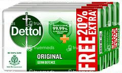 Dettol Original 20 % Extra Soap (125 GM Each) Pack Of 3