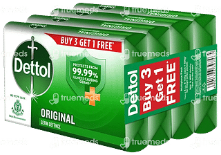 Dettol Original Soap 125 GM Buy 3 Get 1 Free