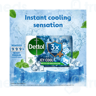 Dettol Icy Cool 2x Menthol Soap 150gm