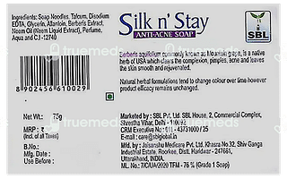 Sbl Silk N Stay Berberis Anti Acne Soap 75 GM