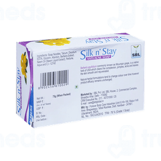 Sbl Silk N Stay Berberis Anti Acne Soap 75Gm