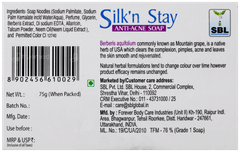 Sbl Silk N Stay Berberis Anti Acne Soap 75gm
