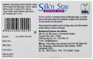 Sbl Silk N Stay Berberis Anti Acne Soap 75gm