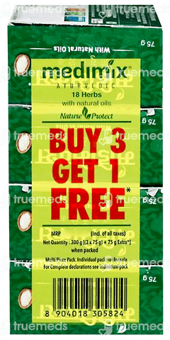 Medimix Ayurvedic 18 Herbs Soap 75gm Buy 3 Get 1 Free