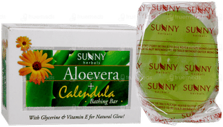Baksons Sunny Aloevera + Calendula Bathing Bar 75Gm