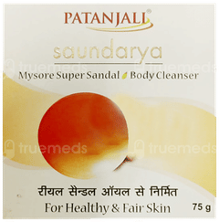 Patanjali Saundarya Mysore Super Sandal Body Cleanser Soap 75Gm