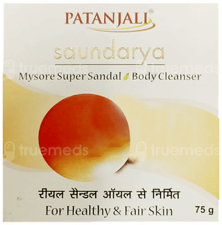 Patanjali Saundarya Mysore Super Sandal Body Cleanser Soap 75Gm