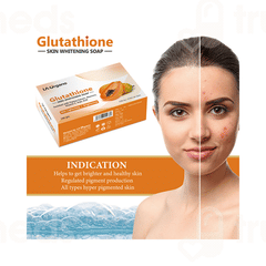 La Organo Glutathione Skin Whitening Papaya Extract Soap 100 GM