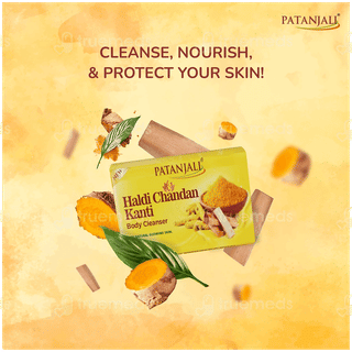 Patanjali Haldi Chandan Kanti New Body Cleanser 75Gm