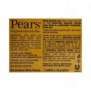 Pears Pure And Gentle Bathing Bar 125gm Pack Of 3