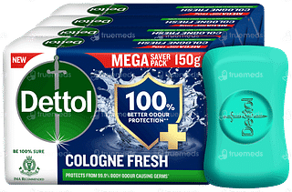 Dettol New Cologne Fresh 150gm Pack Of 4 Soaps
