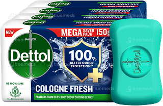 Dettol Cologne Fresh New 150gm Pack Of 4 Soaps