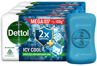 Dettol Icy Cool 2x Menthol Soap 100gm