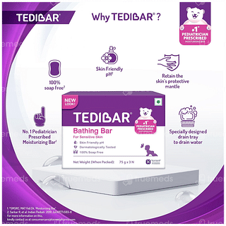 Tedibar Sensitive Skin Bathing Bar 75gm Pack Of 3