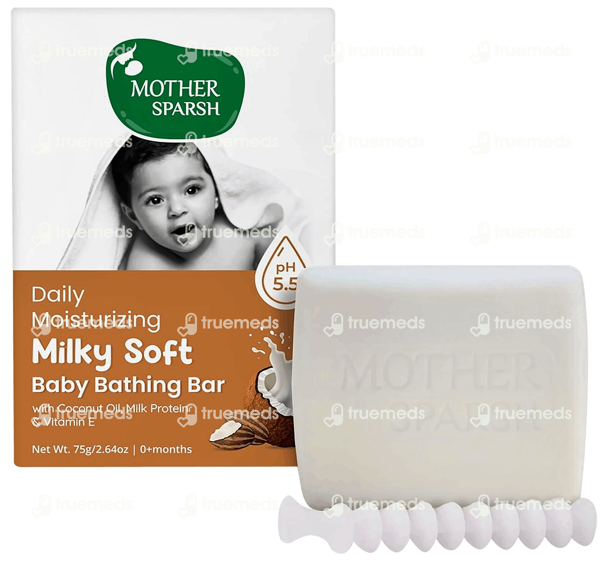 Mother Sparsh Daily Moisturizing Milky Soft Baby Bathing Bar 75gm ...