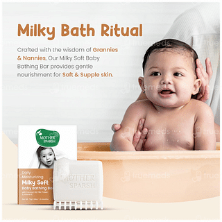 Mother Sparsh Daily Moisturizing Milky Soft Baby Bathing Bar 75gm