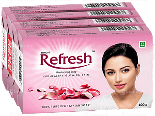 Torque Refresh Moisturizing For Healthy Glowing Skin 100gm Pack Of 4 Soap