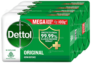 Dettol Original Germ Defence 100gm Pack Of 4 Soaps