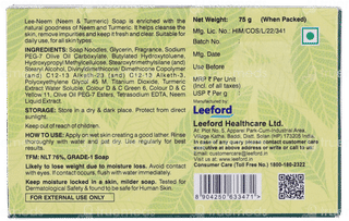 Lee Neem Turmeric And Neem Soap 75Gm