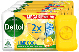 Dettol 2x Menthol Lime Cool Soap 150gm Pack Of 4