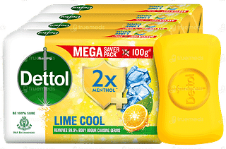 Dettol 2x Menthol Lime Cool Soap 100gm Pack Of 4