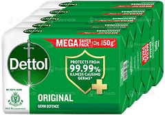 Dettol Original Germ Defence 150gm Pack Of 5 Soaps