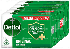 Dettol Original Germ Defence 150gm Pack Of 5 Soap