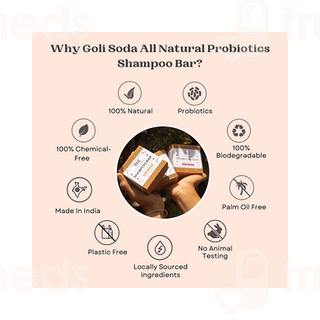 Goli Soda All Natural Probiotics For Normal Hair Shampoo Bar 90gm