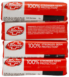 Lifebuoy Germ Protection 75gm Pack Of 4 Soap