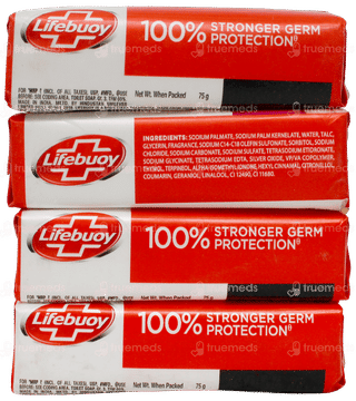 Lifebuoy Germ Protection 75gm Pack Of 4 Soap
