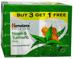 Himalaya Herbals Neem & Turmeric Soap 125gm Buy 3 Get 1 Free