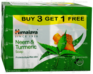 Himalaya Herbals Neem & Turmeric Soap 125gm Buy 3 Get 1 Free