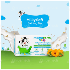 Mamaearth Milky Soft Bathing Bar For Babies 75Gm Pack Of 2