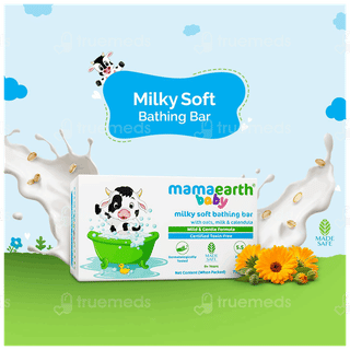 Mamaearth Milky Soft Bathing Bar For Babies 75Gm Pack Of 2