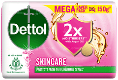 Dettol Skincare 2x Moisturisers With Argan Oil Soap 150gm