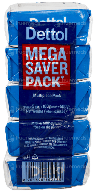 Dettol Icy Cool 3X Menthol + 100Gm Pack Of 5 Soap