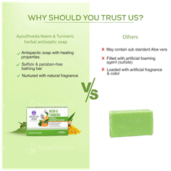 Ayouthveda Neem & Turmeric Herbal Antiseptic Soap 100gm