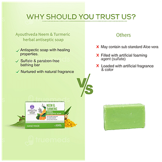 Ayouthveda Neem & Turmeric Herbal Antiseptic Soap 100gm