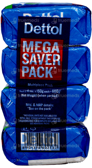 Dettol Icy Cool 3X Intense Cooling + 150Gm Pack Of 4 Soaps