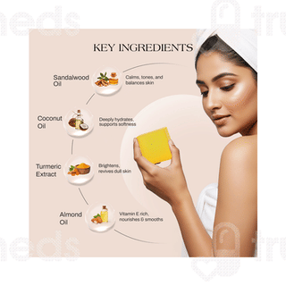 Ashpveda Sandalwood & Turmeric Body Bar 75gm