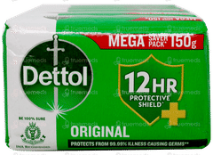 Dettol Original 12hr Protective Shield + 150gm Pack Of 5 Soaps Dettol Original 12hr Protective Shield + 150gm Pack Of 5 Soaps