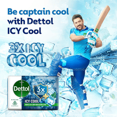 Dettol Icy Cool 3X Intense Cooling + 100Gm Pack Of 4 Soaps