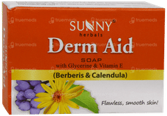 Sunny Herbals Derm Aid 75gm Pack Of 3 Soap With Aloevera Calendula Cream 20gm Free