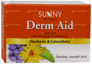 Sunny Herbals Derm Aid 75gm Pack Of 3 Soap With Aloevera Calendula Cream 20gm Free