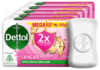 Dettol Skincare 2x Moisturisers 150gm Pack Of 5 Soaps