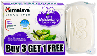 Himalaya Extra Moisturizing Baby Soap 75Gm Buy 3 Get 1 Free