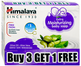 Himalaya Extra Moisturizing Baby Soap 75Gm Buy 3 Get 1 Free