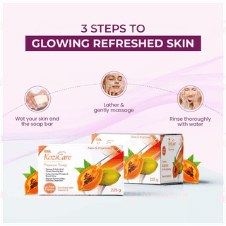 Kozicare New Papaya 75gm Pack Of 3 Soaps