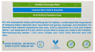 Mamaearth Baby Milky Soft Bathing Bar 75Gm Pack Of 2